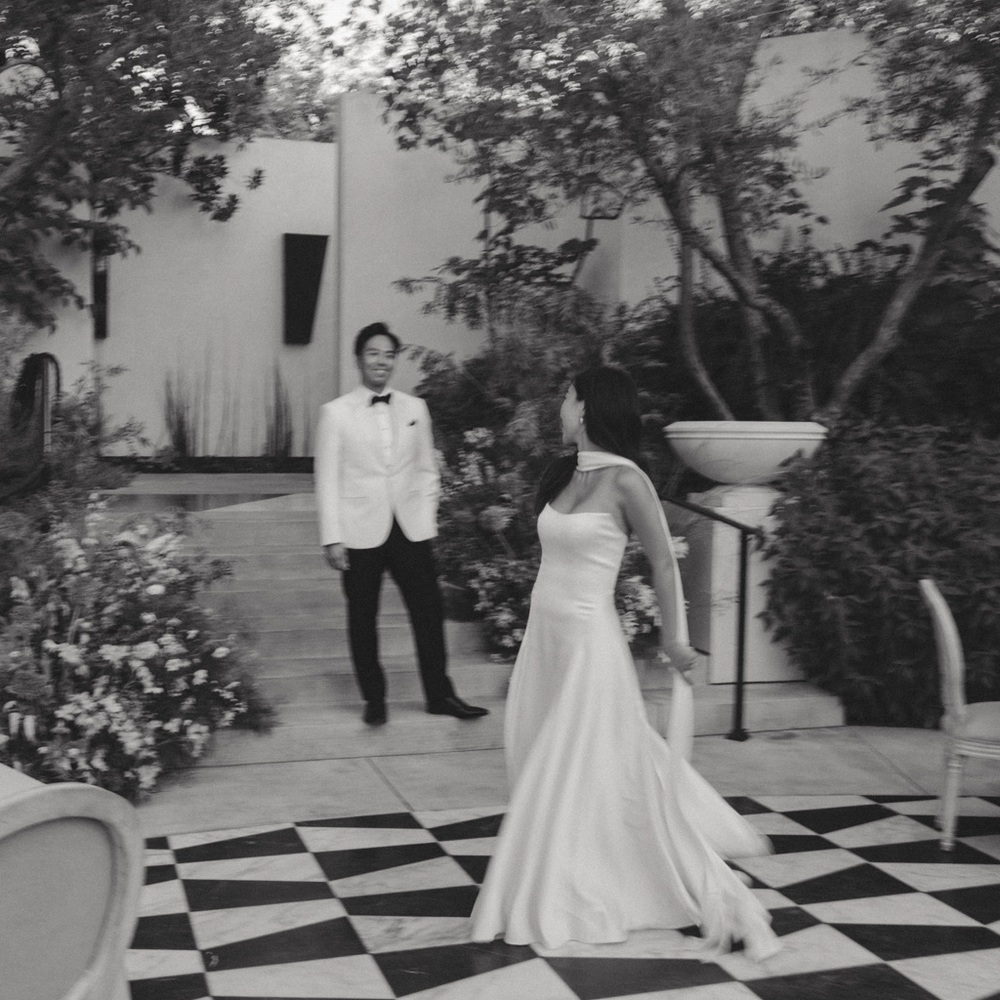 Elegant White Strapless Gown with Scarf— Addilyn by Jenny Yoo